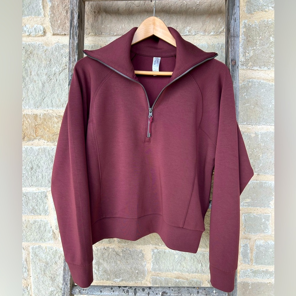 SPANX Airessentials Deep Burgundy 1/2 Zip